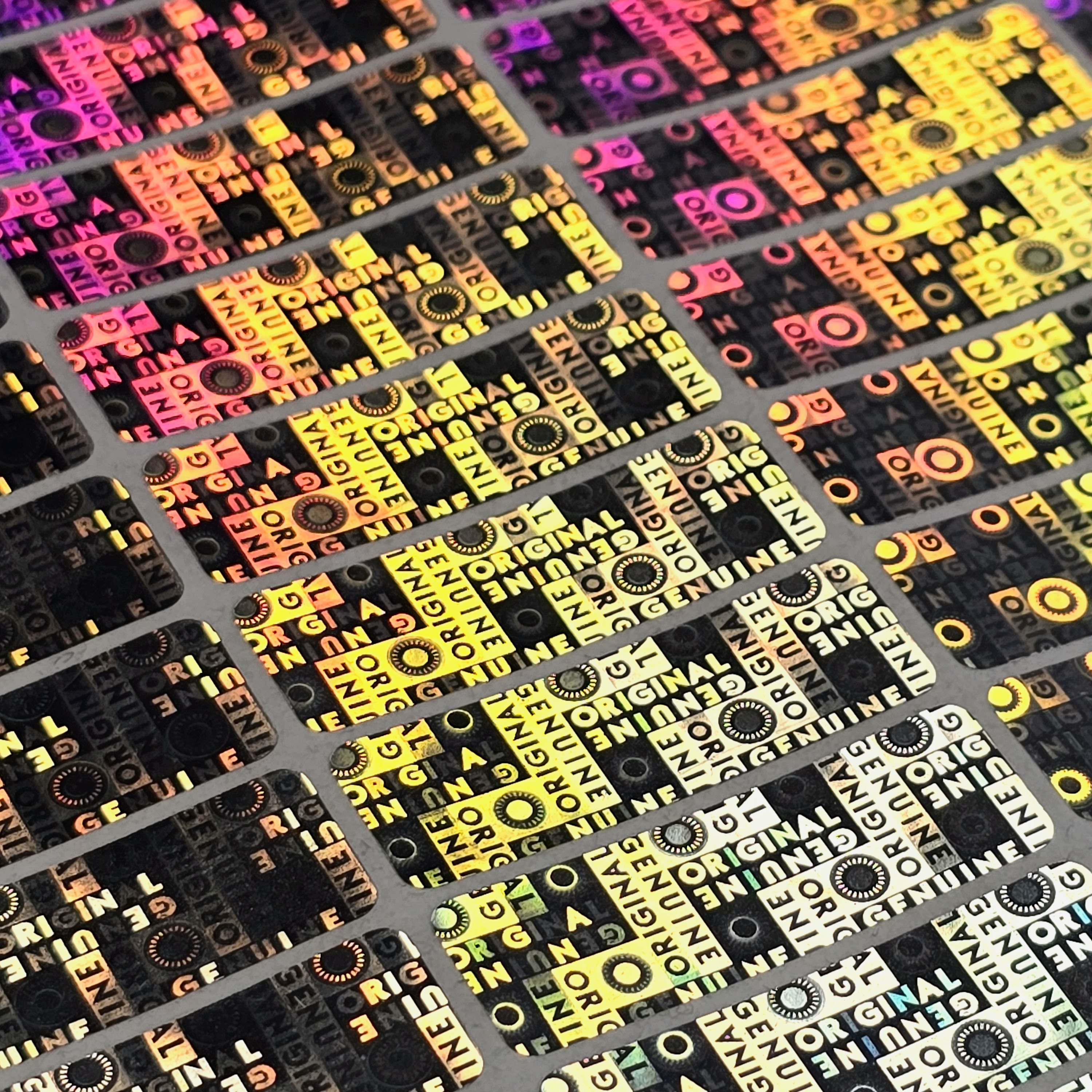 "Genuine" 3D Hologramm Garantiesiegel 10 x 30 mm