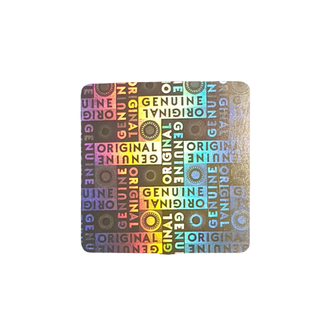 "Genuine" 3D Hologramm Sicherheitssiegel 25x25 mm Silber