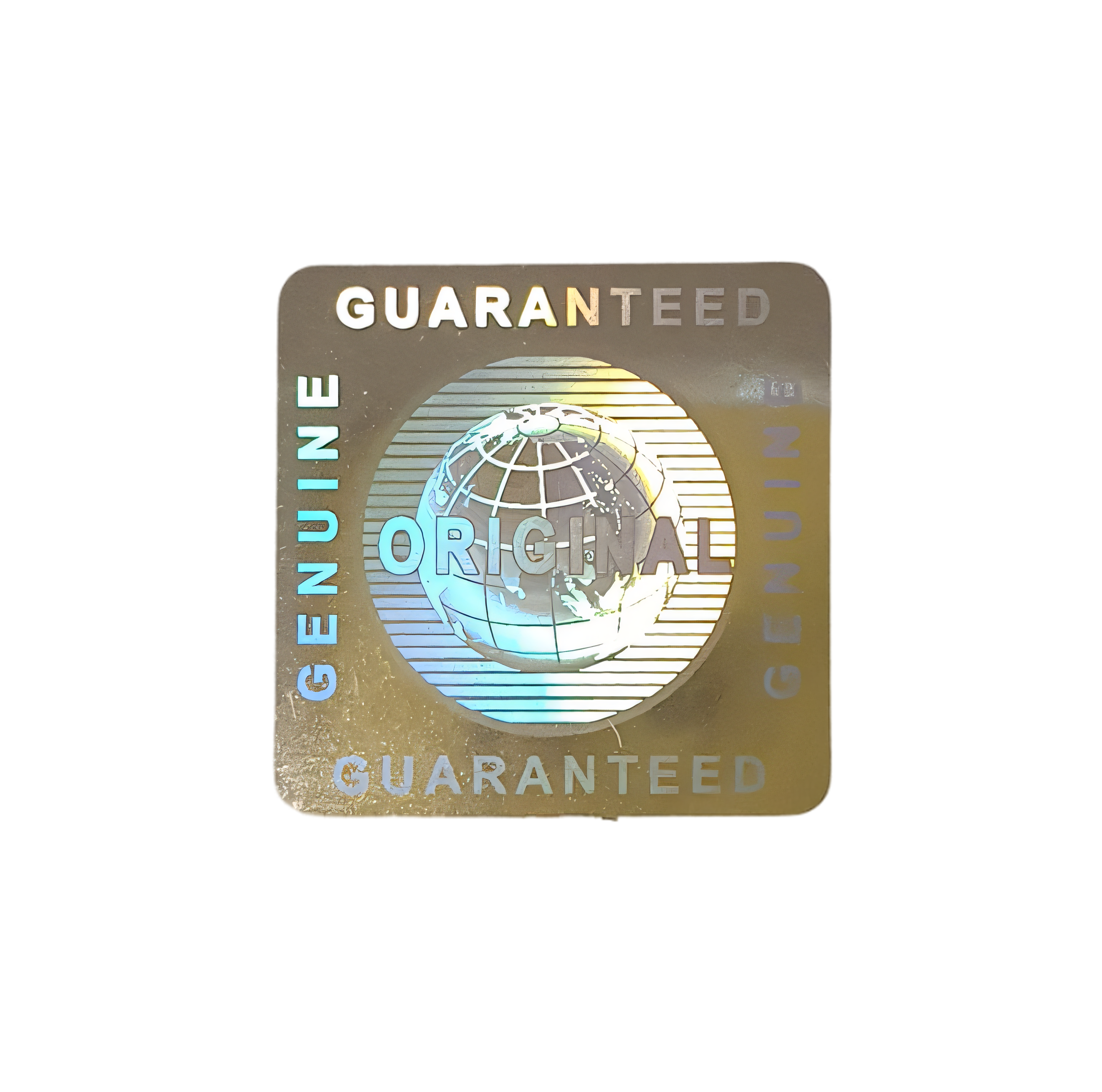 "Original" 3D Hologramm Sicherheitssiegel Silber 20x20mm mit/ohne lfd. Nummer