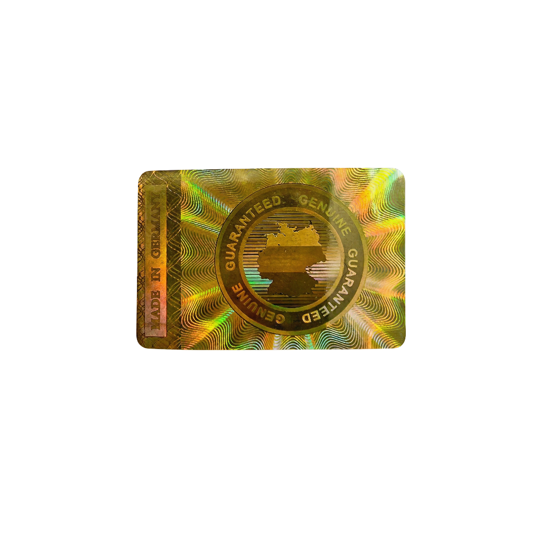 "Made in Germany" 3D Hologramm Siegel 30 x 20 mm Gold