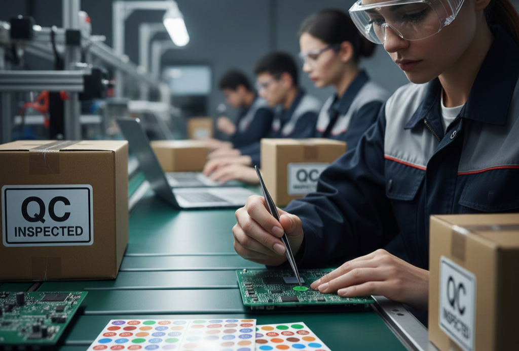 Ordnung im Qualitätsmanagement: Warum bunte QC-Pass-Aufkleber Ihren Workflow revolutionieren