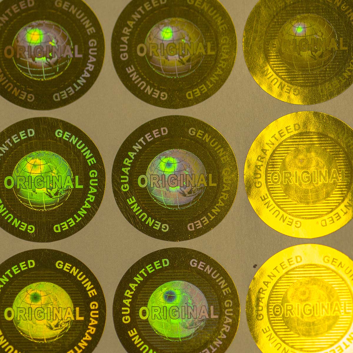 "Original" 3D Hologramm Sicherheitssiegel Gold