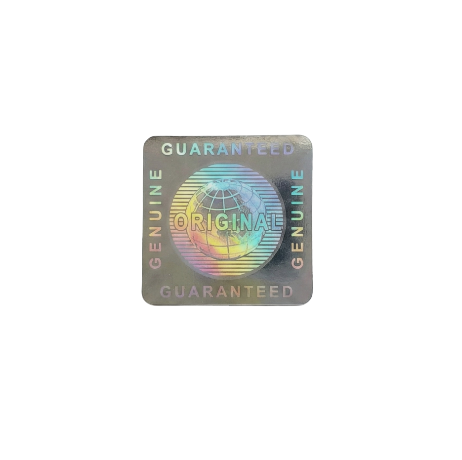 "Original" 3D Hologramm Sicherheitssiegel Silber 20x20mm mit/ohne lfd. Nummer