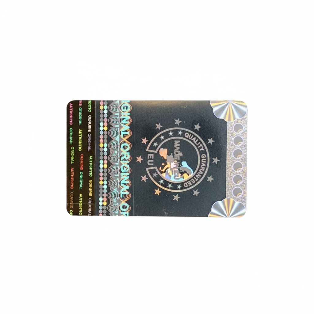 "Made in EU" 3D Hologramm 2-farbig gold/silber