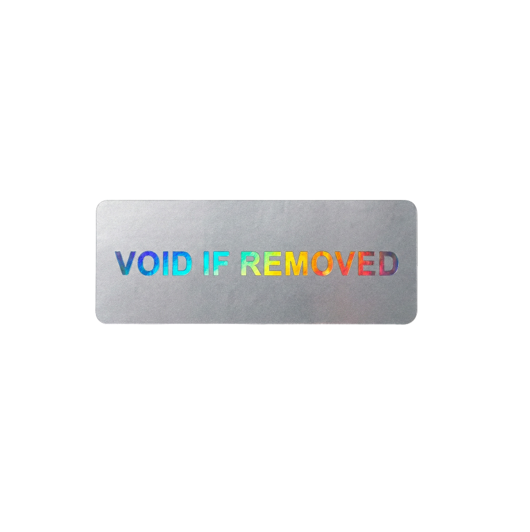 "Void if removed" 3D Hologramm Garantiesiegel silber